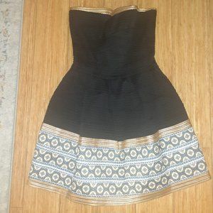 Strapless short black dress XS